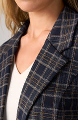 Liverpool Boyfriend Blazer / Navy Camel Plaid