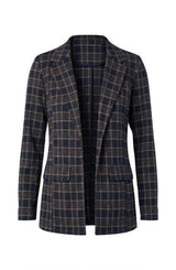 Liverpool Boyfriend Blazer / Navy Camel Plaid