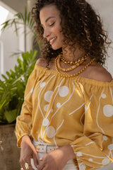 Liverpool Embroidered Top / Dijon