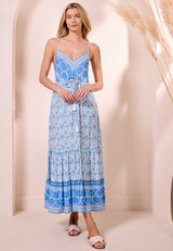 AngelEye Sousse Maxi Dress / Blue Floral