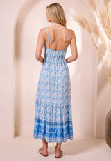 AngelEye Sousse Maxi Dress / Blue Floral
