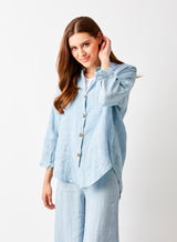 Suzy D Sapphira Linen Shirt / Cloud Blue