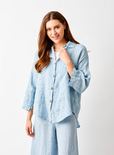 Suzy D Sapphira Linen Shirt / Cloud Blue