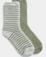 Lemon Green Plush Socks / 2 pack
