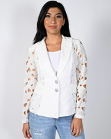 Frank Lyman Cut Lace Jacket