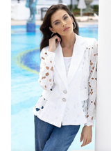 Frank Lyman Cut Lace Jacket