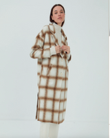 Mus & Bombon Belena Plaid Coat / Toast