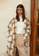 Mus & Bombon Belena Plaid Coat / Toast