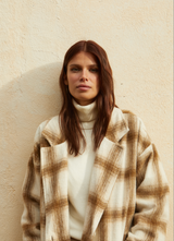 Mus & Bombon Belena Plaid Coat / Toast
