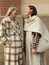 Mus & Bombon Belena Plaid Coat / Toast