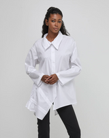 Uchuu Asymmetrical Blouse / White