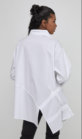 Uchuu Asymmetrical Blouse / White