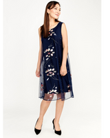 Frank Lyman Brushstroke Dress / Navy