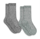 Lemon Boot Crew Sock  2 Pack/ Green/ Grey
