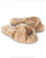 Lemon Faux Fur Slippers