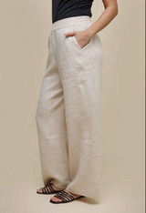 Uchuu Wide Leg Linen Trouser / SAnd