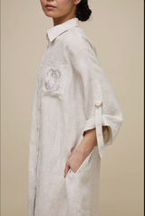 Uchuu Linen Shirtdress / Sand