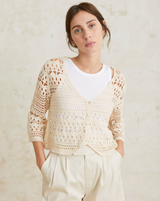 Yerse Crochet Cardigan / Ecru