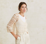 Yerse Crochet Cardigan / Ecru
