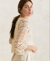 Yerse Crochet Cardigan / Ecru