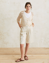 Yerse Crochet Cardigan / Ecru