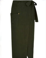 Jupe paréo cargo abricot / Vert olive