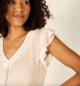 Nile Swiss Dot Blouse / Off-White