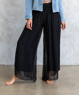 Jessica Laura Italian Silk Pants / Black