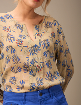 NiIe Chiffon print Blouse / Salbei