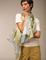 Nile Silk Scarf / Denim