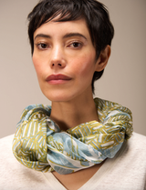 Nile Silk Scarf / Denim