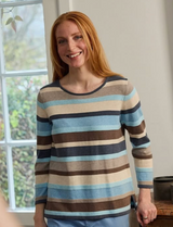 Mansted Adele Stripe Pullover / Ice
