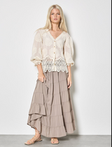Apricot Emroidered Lace Top / Stone