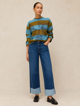Daze Pleaser High-Rise Wide-Leg Ankle Jeans / Slow Motion