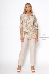 Linen Luv Shirt / Fern Print