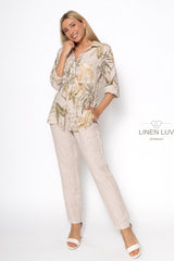 Linen Luv Shirt / Fern Print