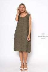 Linen Luv Dress / Olive