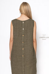 Linen Luv Dress / Olive