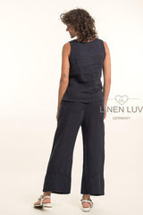 Linen Luv Top / Navy