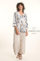 Linen Luv Blouse / Botanical Print