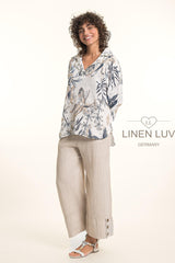 Linen Luv Blouse / Botanical Print
