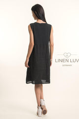 Linen Luv Dress / Nero