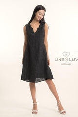 Linen Luv Dress / Nero