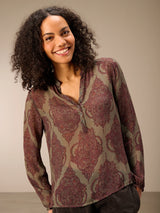 Nile Blouse / Stone Print