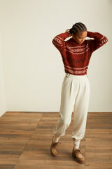 Yerse Jacquard Pullover /  Brick