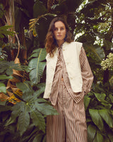 Yerse Stripe Shirt / Chocolate