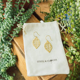 O'Brien Drop Leaf Earring: Rose Gold