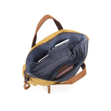 Davan Cotton Linen Shoulder & Crossbody Bag / Mustard