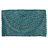 Pandan Leaf Clutch Purse - Blue