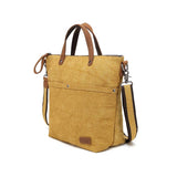 Davan Cotton Linen Shoulder & Crossbody Bag / Mustard
